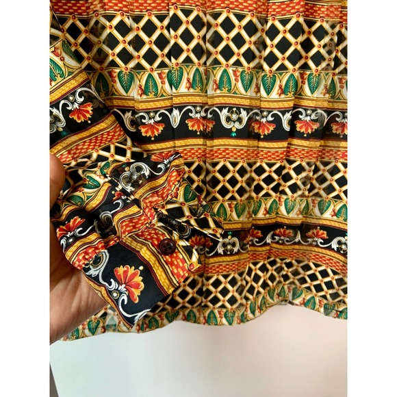 POET by Nicola Vintage Patterned Blouse Top Size 10 - Picture 6 of 8